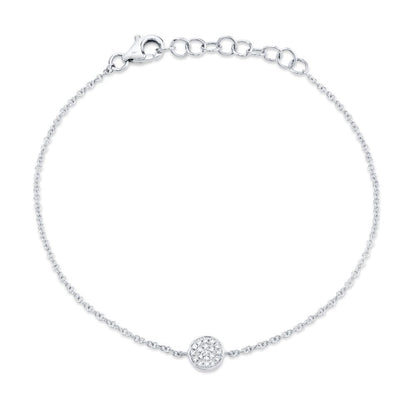 0.05CT DIAMOND PAVE CIRCLE BRACELET