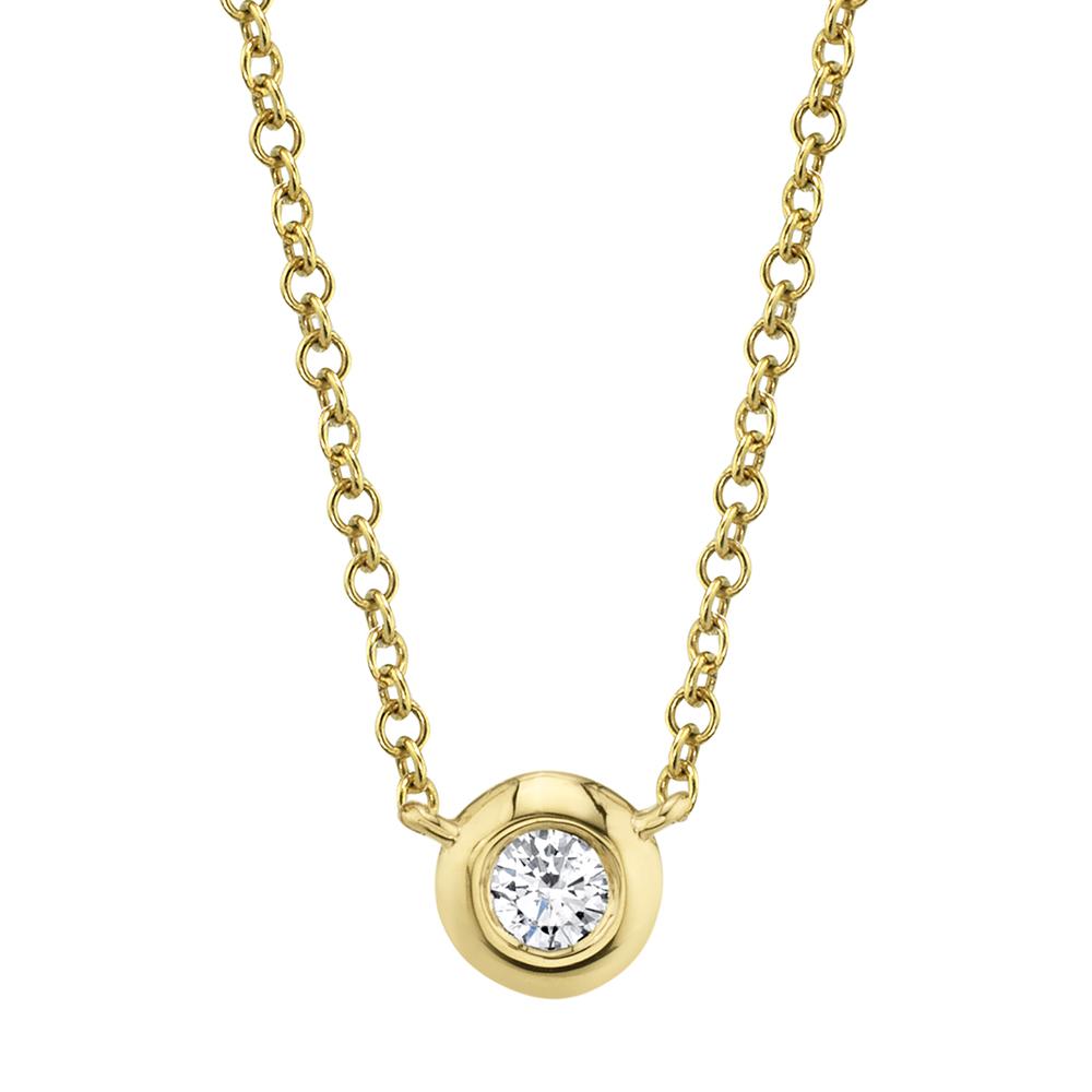 0.05CT DIAMOND BEZEL NECKLACE