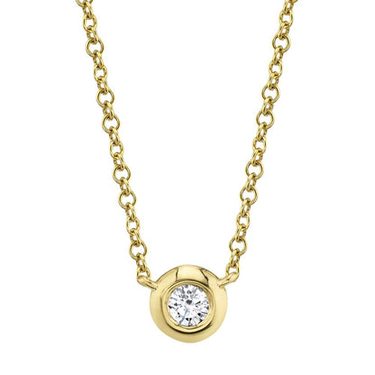 0.05CT DIAMOND BEZEL NECKLACE