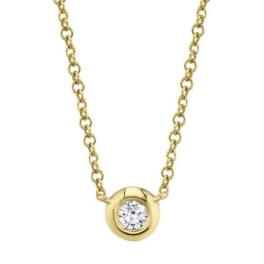 0.05CT DIAMOND BEZEL NECKLACE