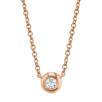 0.05CT DIAMOND BEZEL NECKLACE