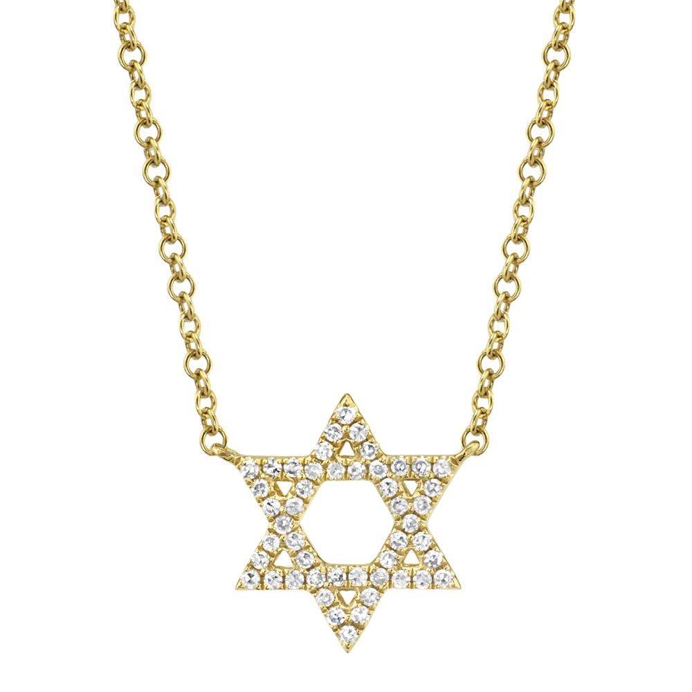 0.11CT DIAMOND STAR OF DAVID NECKLACE