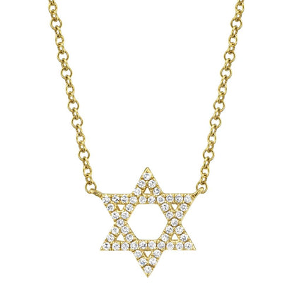 0.11CT DIAMOND STAR OF DAVID NECKLACE