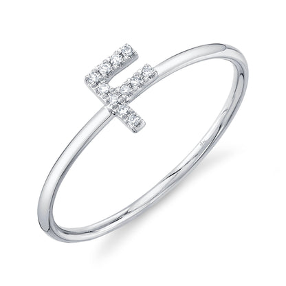 0.04CT DIAMOND RING - INITIAL F