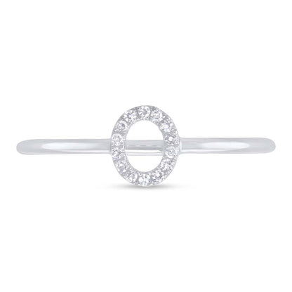 0.04CT DIAMOND RING - INITIAL O