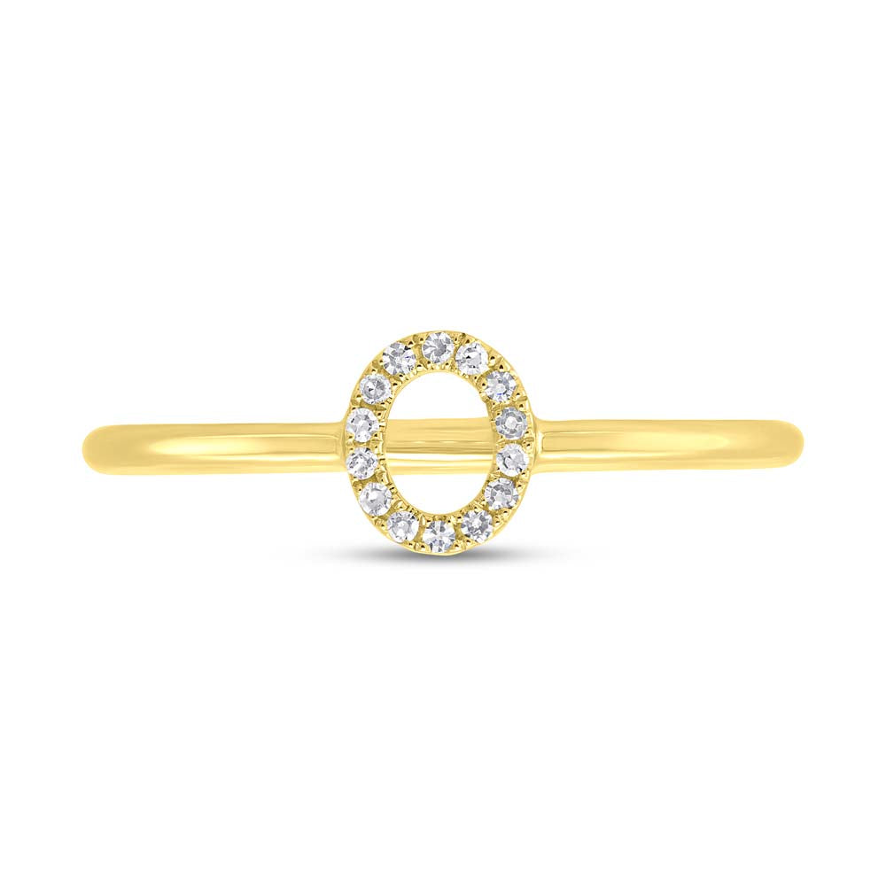 0.04CT DIAMOND RING - INITIAL O