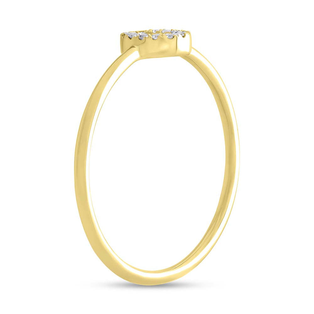 0.04CT DIAMOND RING - INITIAL O