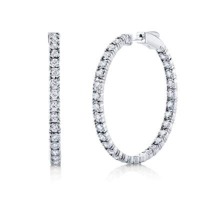 1.90CT DIAMOND HOOP EARRING