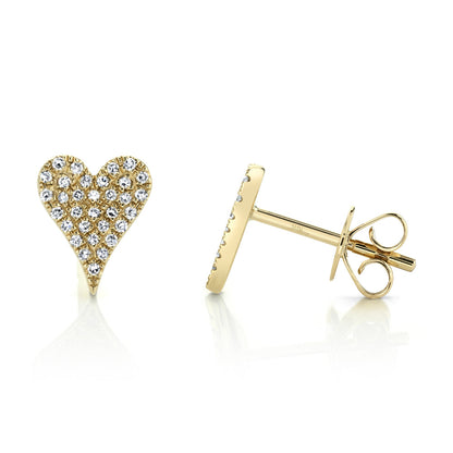 Amor 0.14 Ct. Diamond Pave Heart Stud Earrings