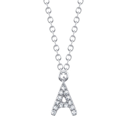 0.04CT DIAMOND NECKLACE - INITIAL A