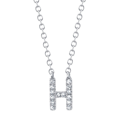 0.05CT DIAMOND NECKLACE - INITIAL H