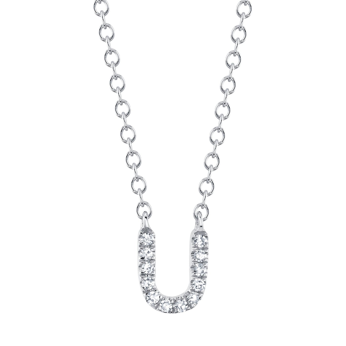 0.04CT DIAMOND NECKLACE - INITIAL U