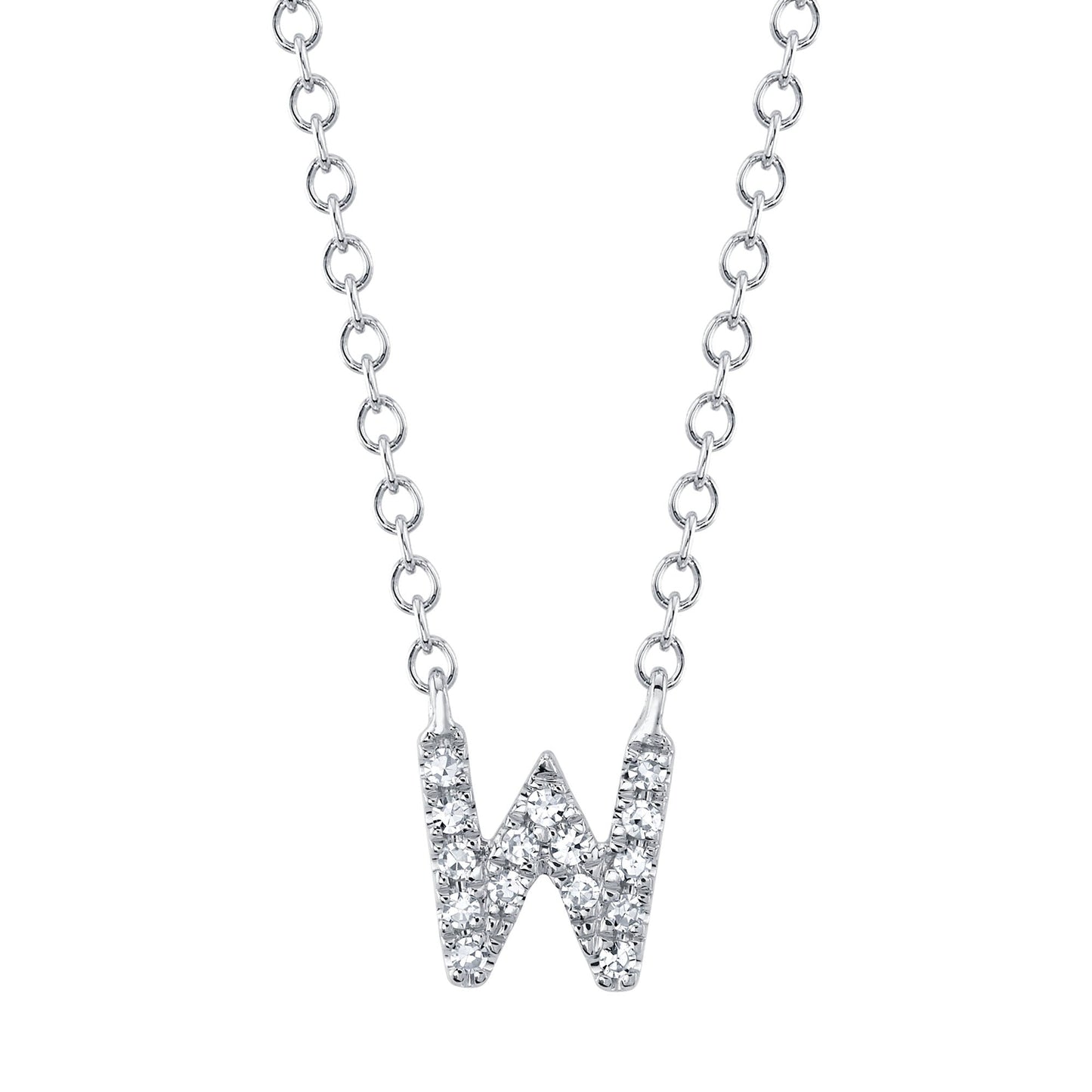 0.05CT DIAMOND NECKLACE - INITIAL W