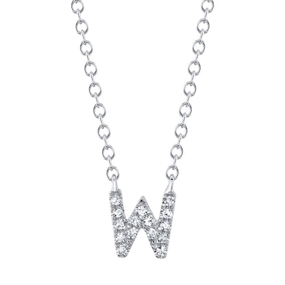 0.05CT DIAMOND NECKLACE - INITIAL W