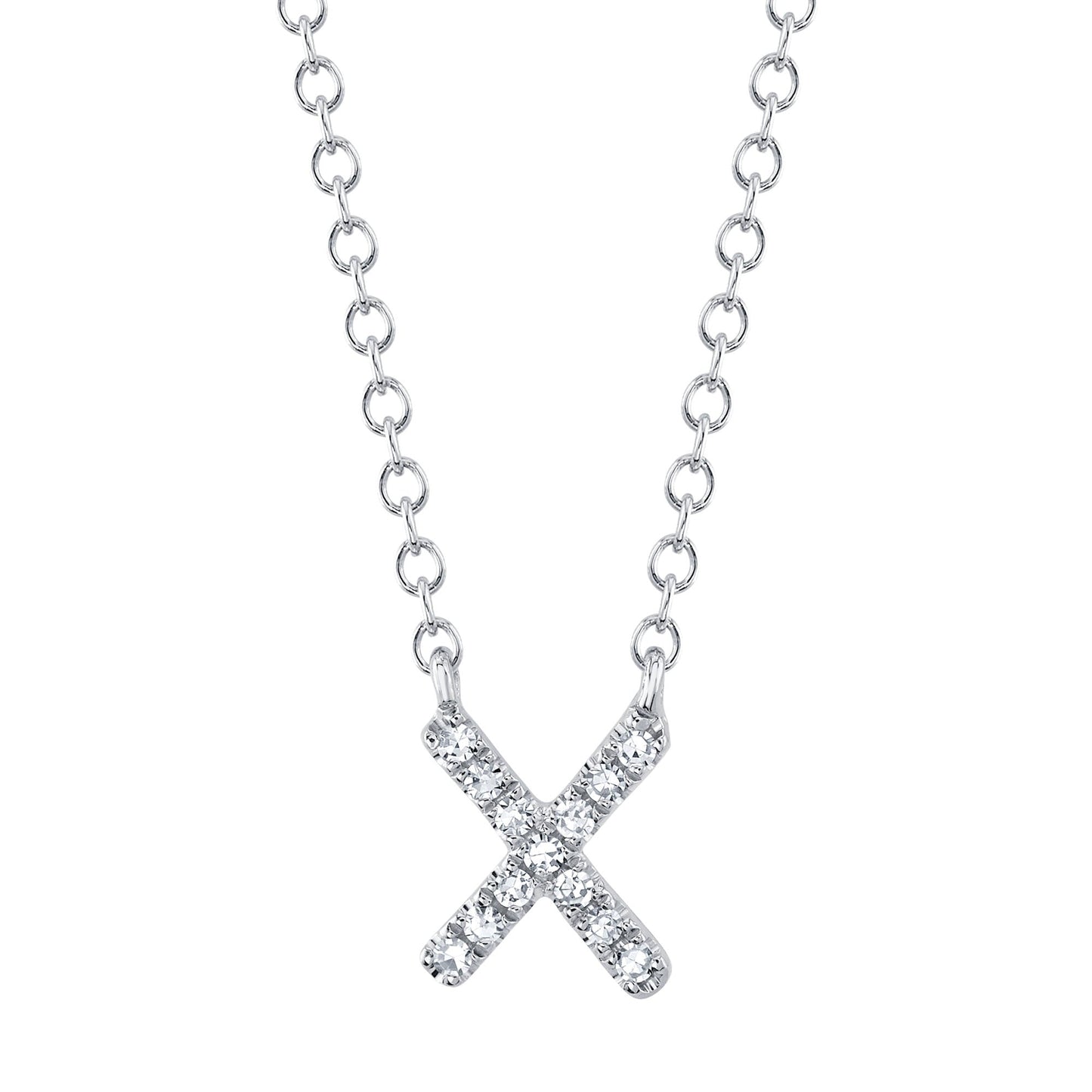 0.04CT DIAMOND NECKLACE - INITIAL X