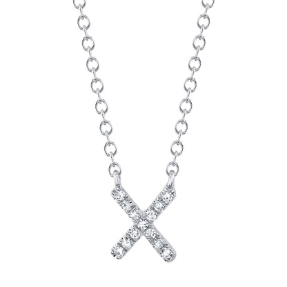 0.04CT DIAMOND NECKLACE - INITIAL X