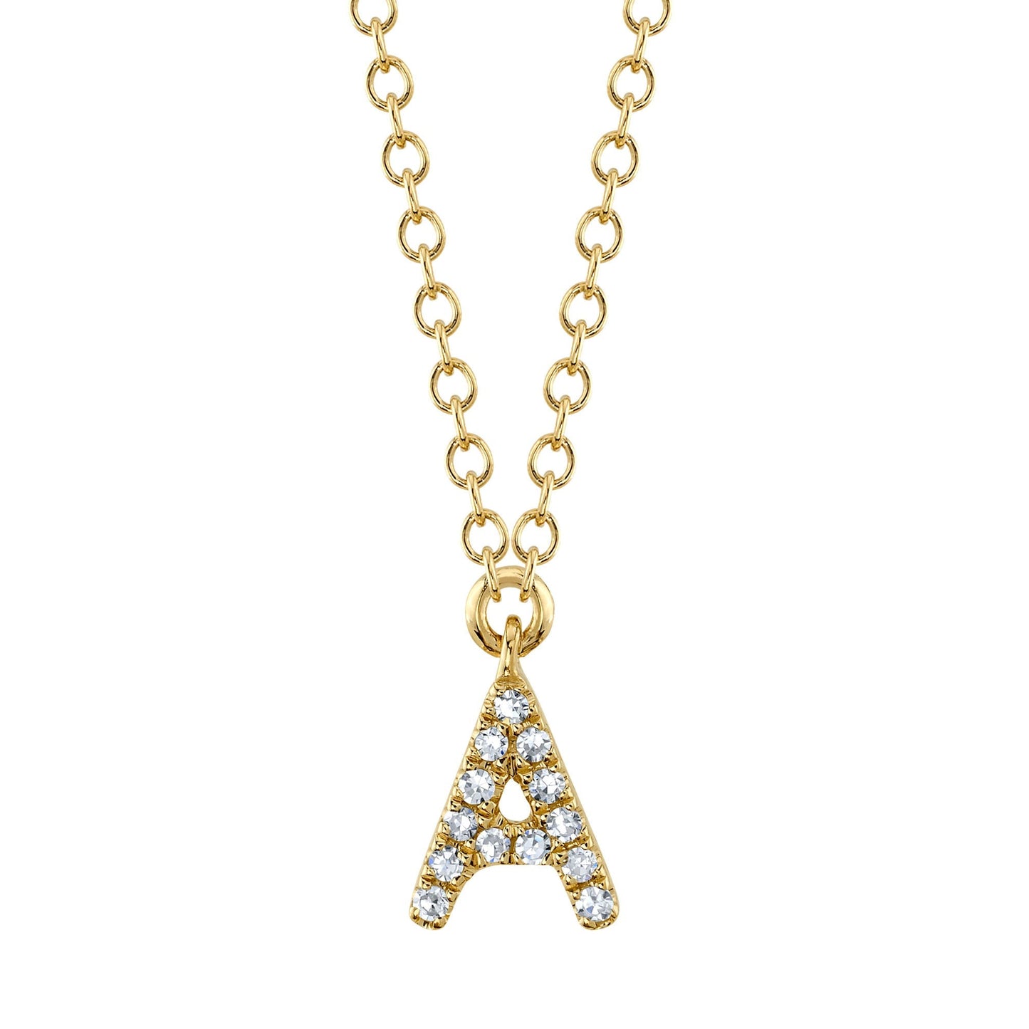 0.04CT DIAMOND NECKLACE - INITIAL A