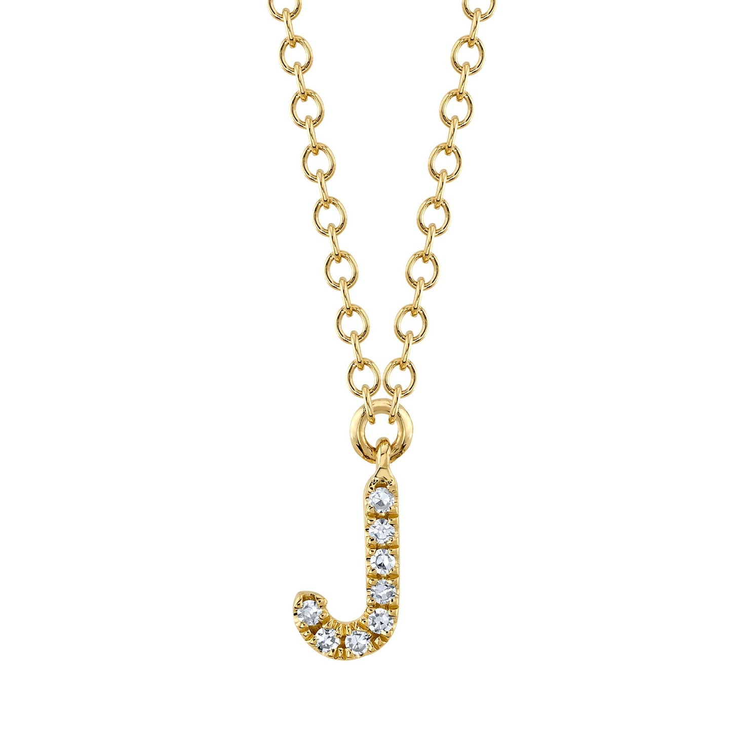 0.03CT DIAMOND NECKLACE - INITIAL J