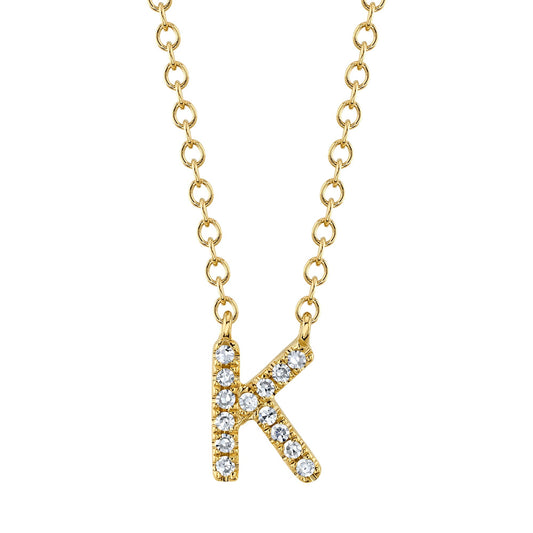 0.05CT DIAMOND NECKLACE - INITIAL K