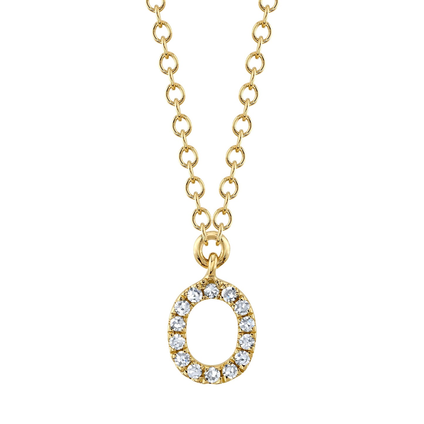 0.05CT DIAMOND NECKLACE - INITIAL O