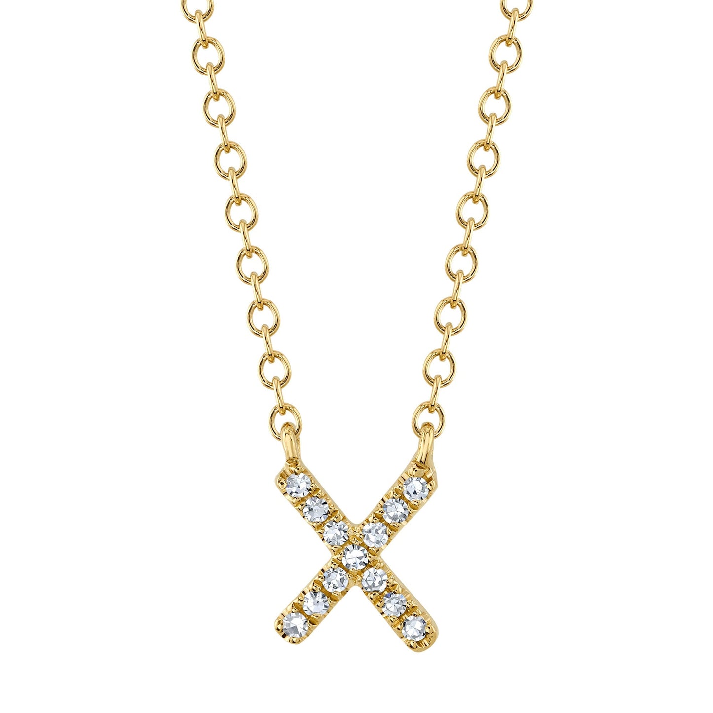 0.04CT DIAMOND NECKLACE - INITIAL X