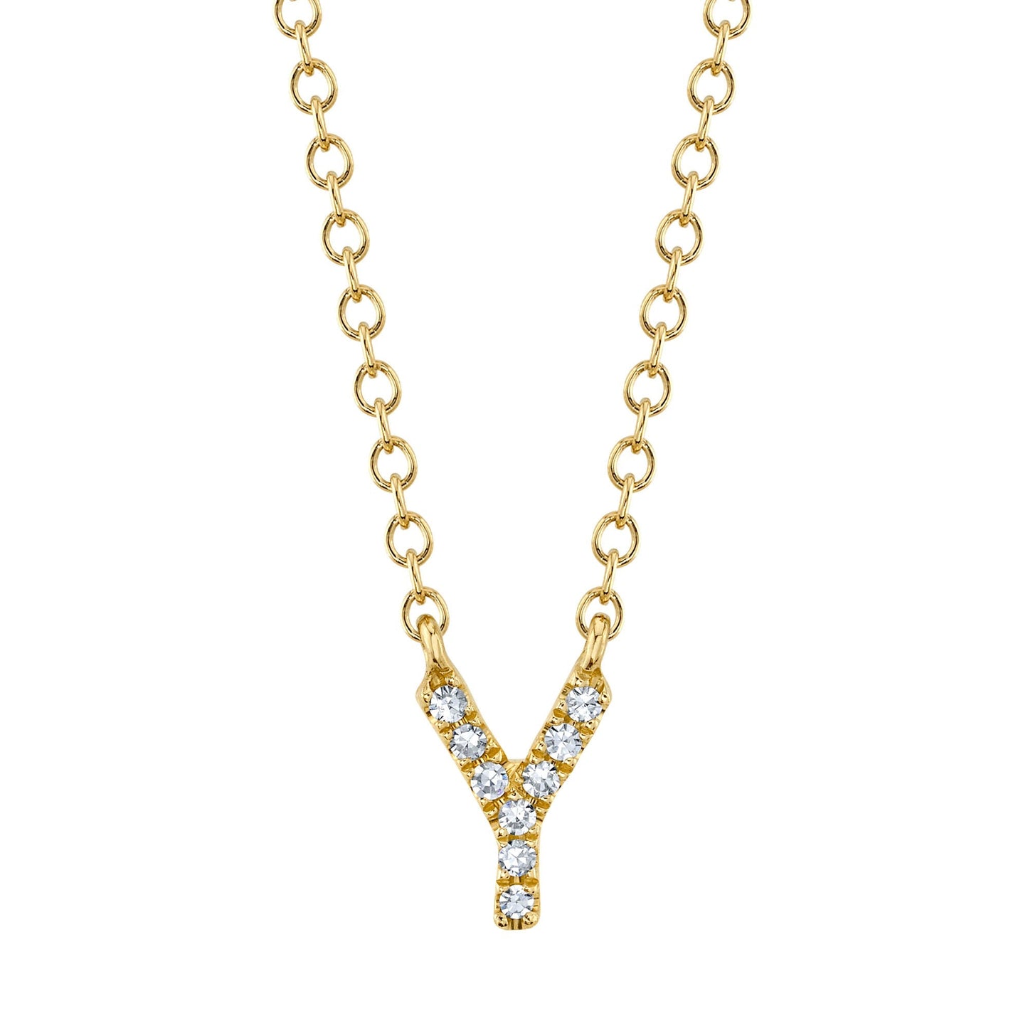 0.03CT DIAMOND NECKLACE - INITIAL Y