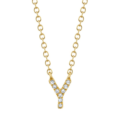 0.03CT DIAMOND NECKLACE - INITIAL Y