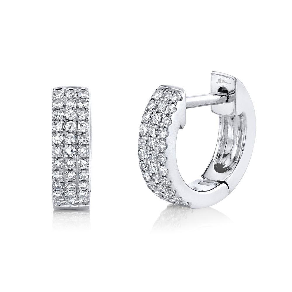 0.17CT DIAMOND PAVE MINI HUGGIE EARRING