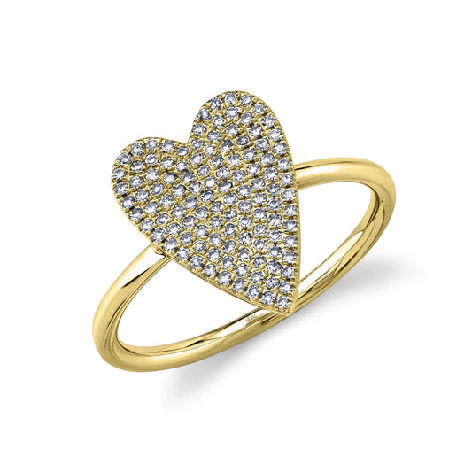 Amor 0.26 Ct Diamond Pave Heart Ring - Small