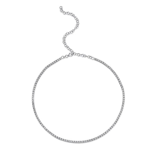 0.95CT DIAMOND TENNIS CHOKER NECKLACE