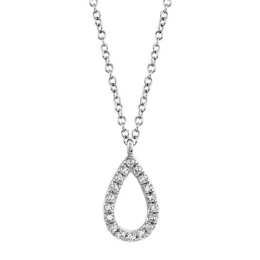 0.06CT DIAMOND PEAR NECKLACE