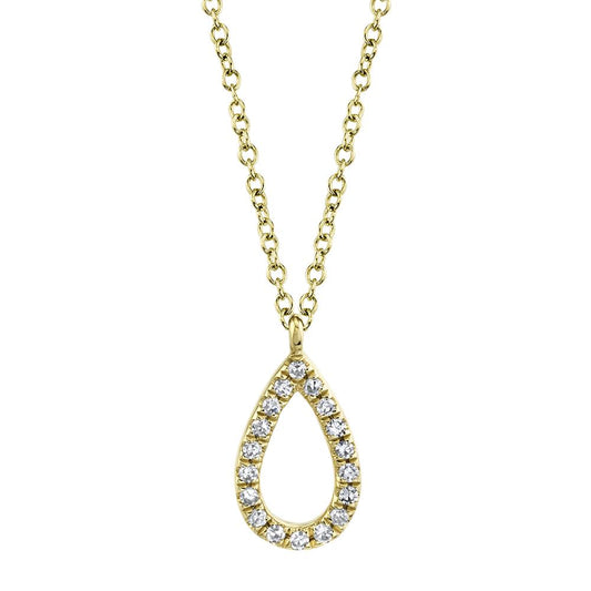 0.06CT DIAMOND PEAR NECKLACE