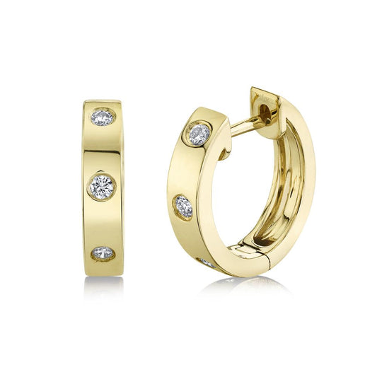 0.11CT DIAMOND HUGGIE EARRING