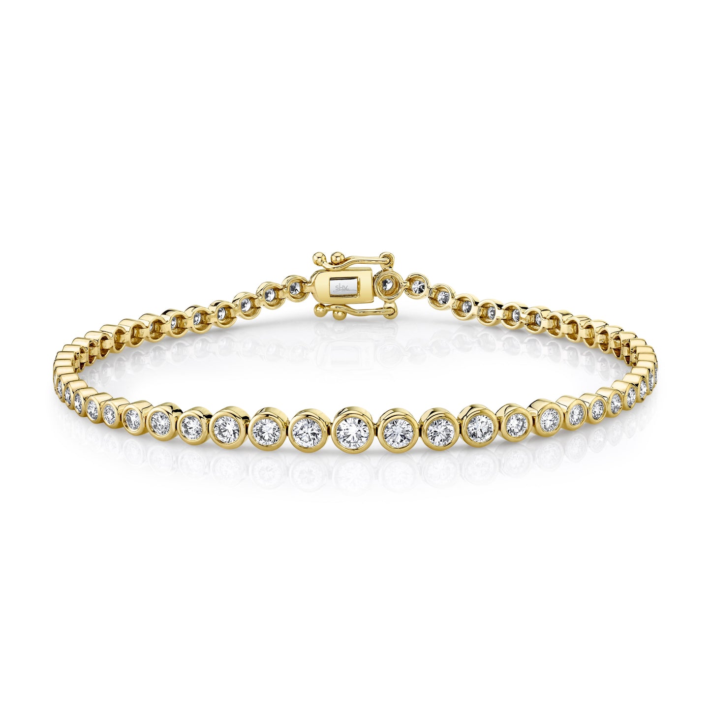 1.90CT DIAMOND BEZEL TENNIS BRACELET