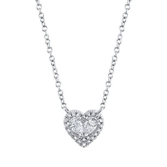 0.21CT DIAMOND HEART NECKLACE