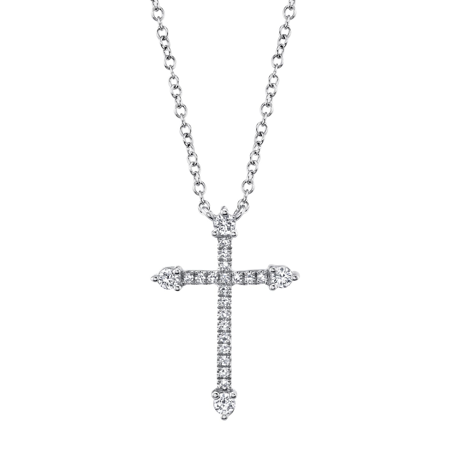 0.17CT DIAMOND CROSS NECKLACE