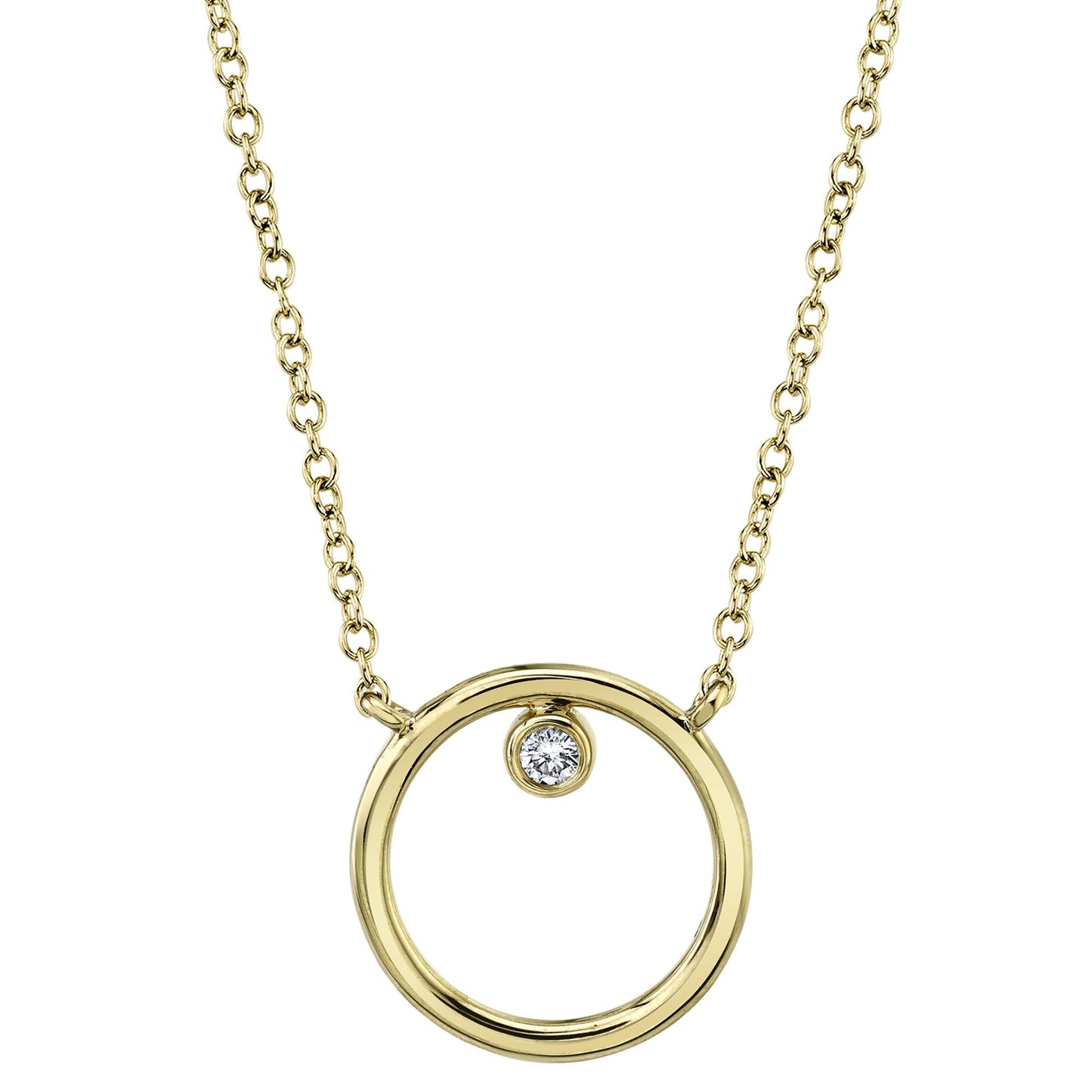 0.03CT DIAMOND CIRCLE NECKLACE