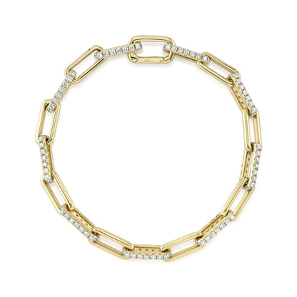 2.21CT DIAMOND PAPER CLIP LINK BRACELET