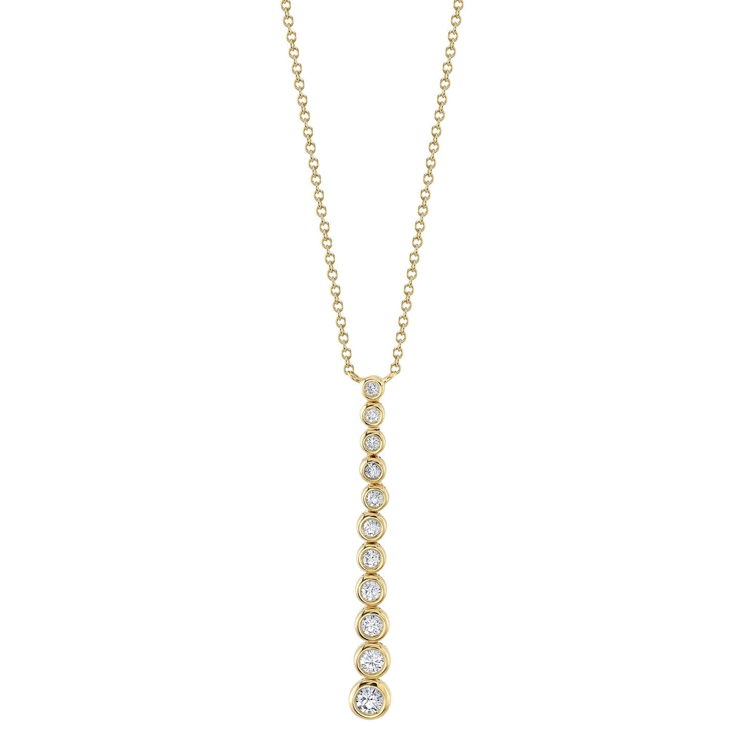 0.37CT DIAMOND JOURNEY BEZEL NECKLACE