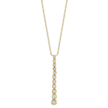 0.37CT DIAMOND JOURNEY BEZEL NECKLACE